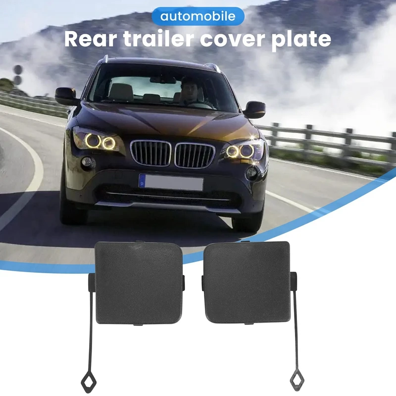 1 Pair Rear Bumper Towing Tow HOOK Eye Cover Cap 51122990609 51122990610 For BMW X1 E84 2009-2016