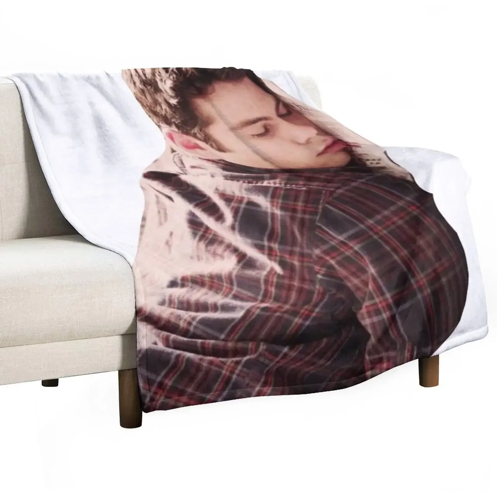 Cute Dylan O’Brien Napping Throw Blanket Personalized Gift Summer Beddings Blankets