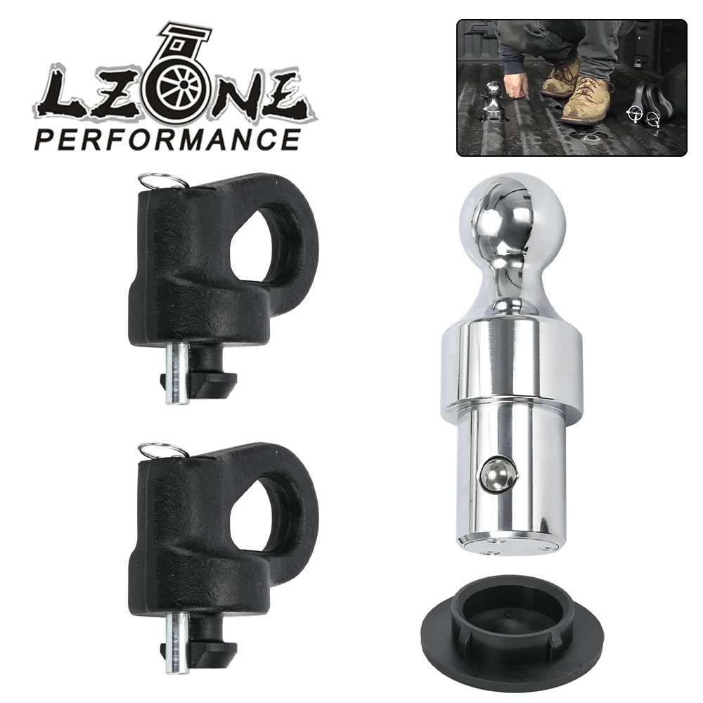 

LZONE Gooseneck Ball & Safety Chain Kit Fit for Chevy/Ford/GMC/Nissan Titan XD 60692