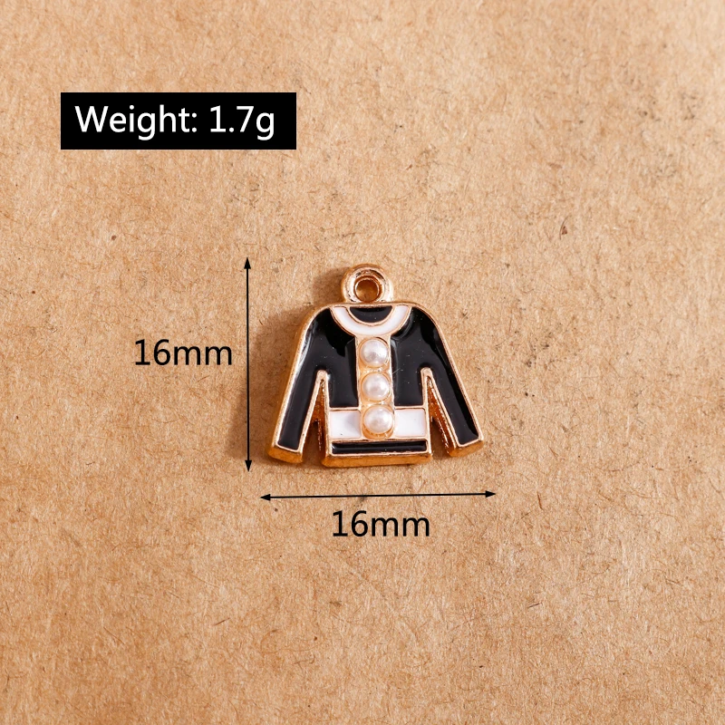 10 Stück Emaille-Perlen-Anhänger für Damenmäntel, geeignet für Ohrringe, Halsketten, Armbänder, DIY-Schmuckzubehör – Detail 2