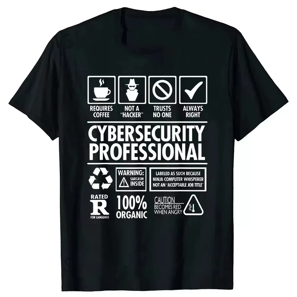 

Summer Clothes You Clicked The Link Funny Cybersecurity Programmer T Shirts Hacker Security Cyber Birthday Gifts Men's Clothing