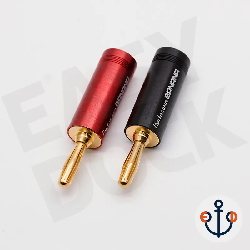 Pentaconn U-type Y-type plug/banana head interface OFC gold-plated HiFi high-fidelity audio plug crimping
