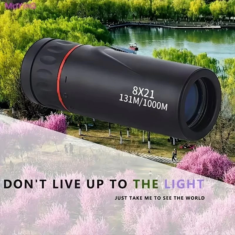 8x21 Adult Professional HD Monocular Pocket Mini Portable Telescope for Outdoor Camping Hunting Hiking Sports Bird-Watching view 4