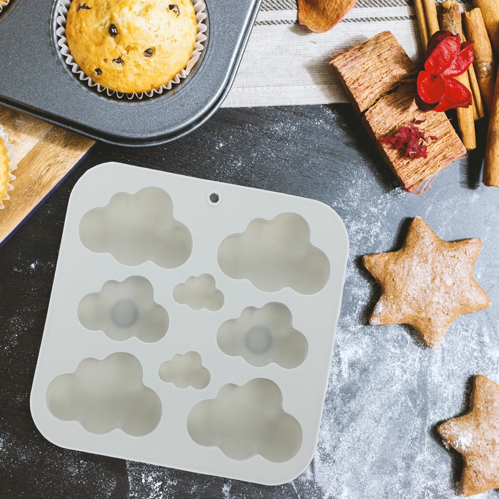 

Silicone Chocolate Mold Cloud Cake Baking Tool Reusable Non-Stick Candy Mold Cute Diy Chocolate Cake Molds Flexible