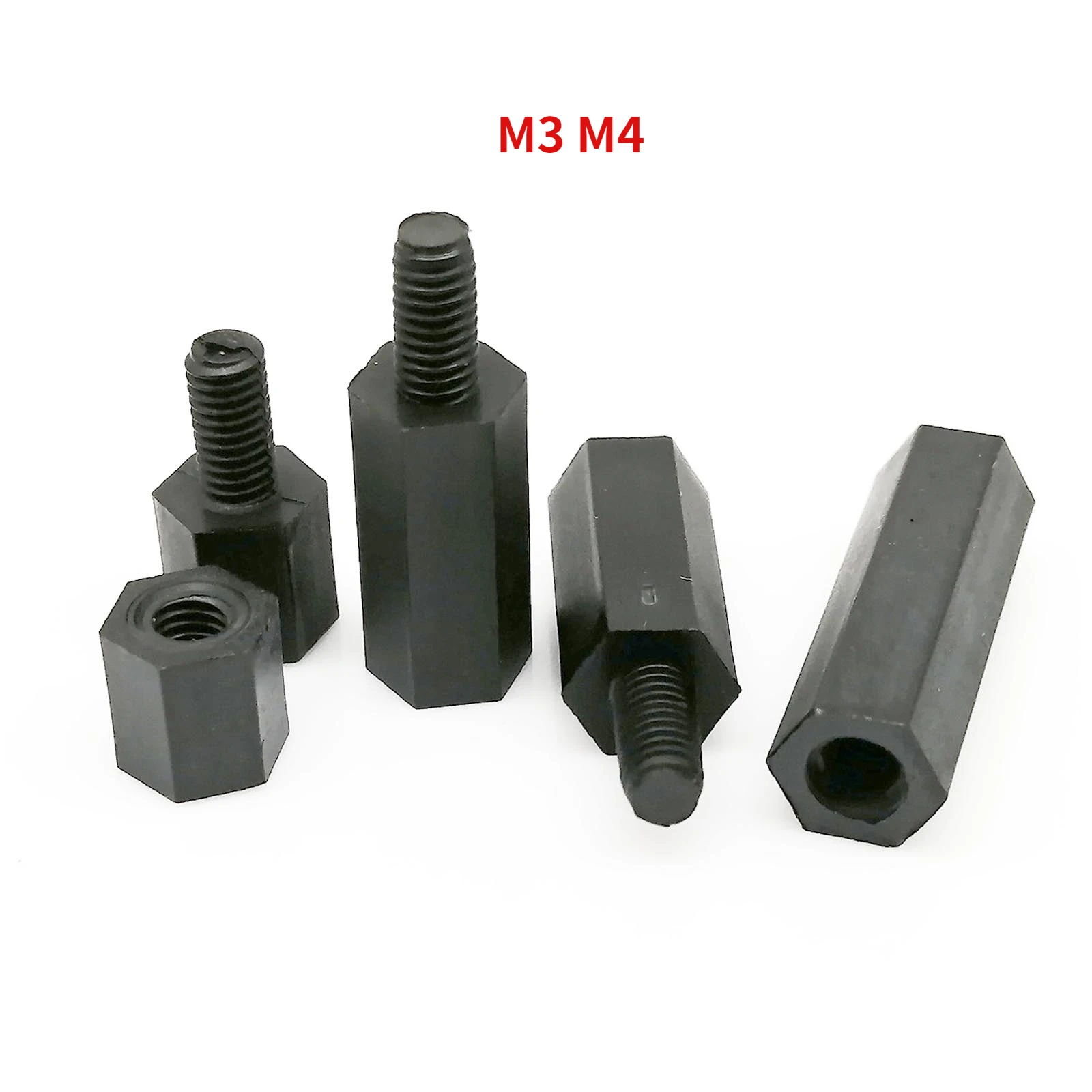 M3 M4*L+6mm Plastic Nylon Hex Hexagon Standoff Spacer Male-Female Female For PCB Motherboard Fixed Nylon Standoff Spacer Pillar