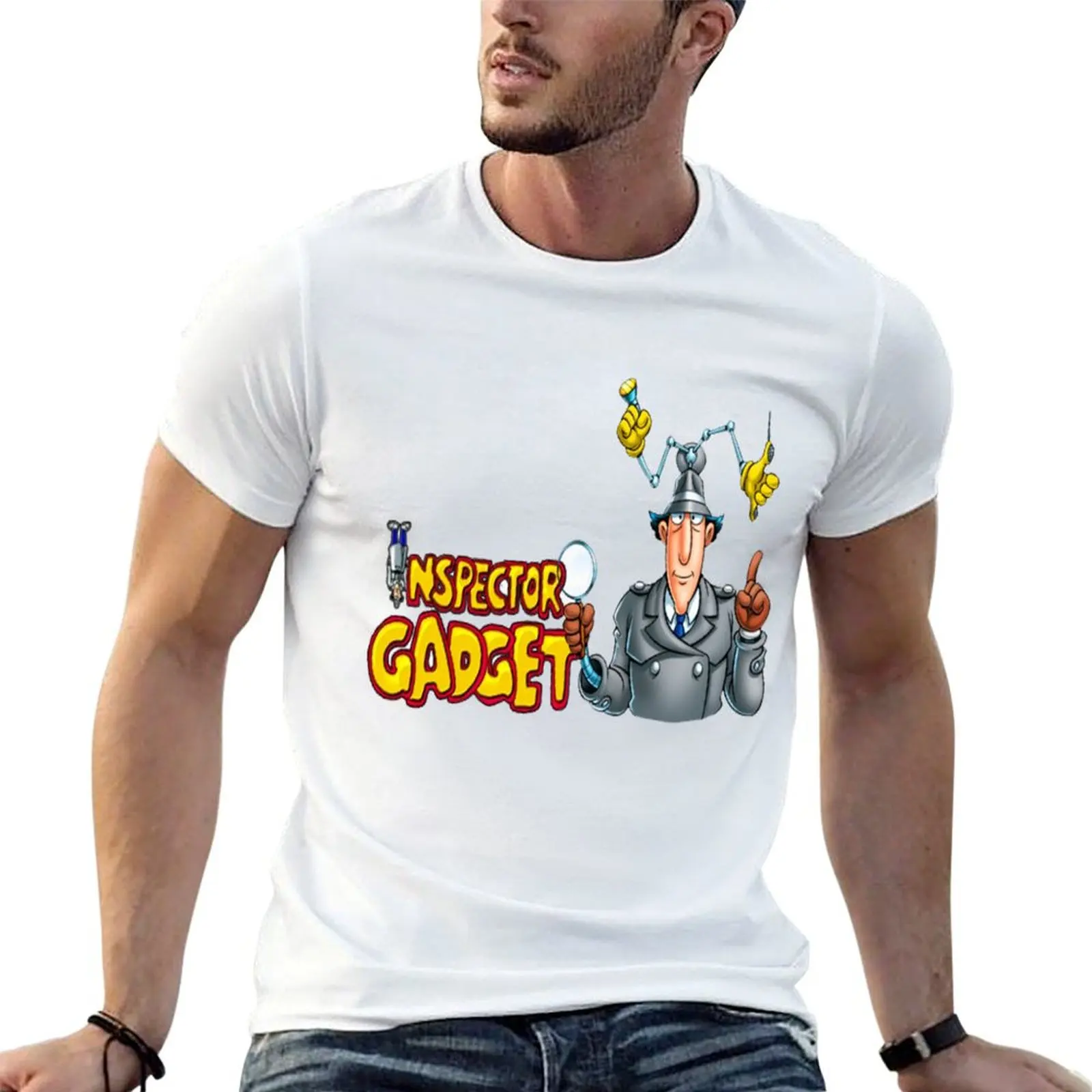 

Inspector Gadget inspector gadget cartoon inspector gadget costume T-Shirt t shirt men 100% cotton luxury brand T-Shirt