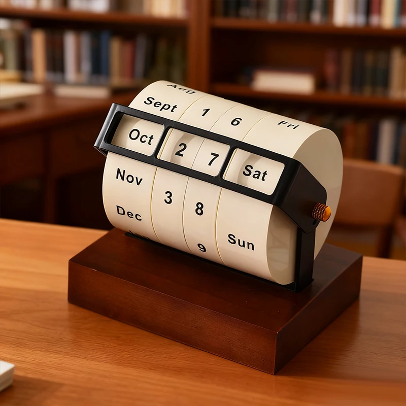 

Wheel Perpetual Calendar Large Rotating Desk Calendar Desktop Ornaments Desk Calendar Perpetual Calendar Countdown