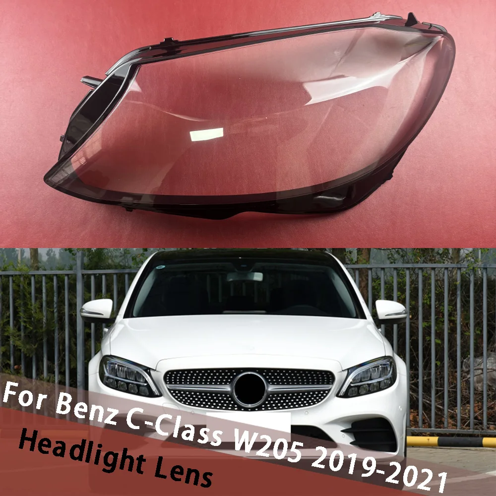 

For Mercedes-Benz C-Class W205 C180 C260L C280 C300 2019 2020 2021 Headlight Cover Lampshade Headlamp Shell Housing Plexiglass