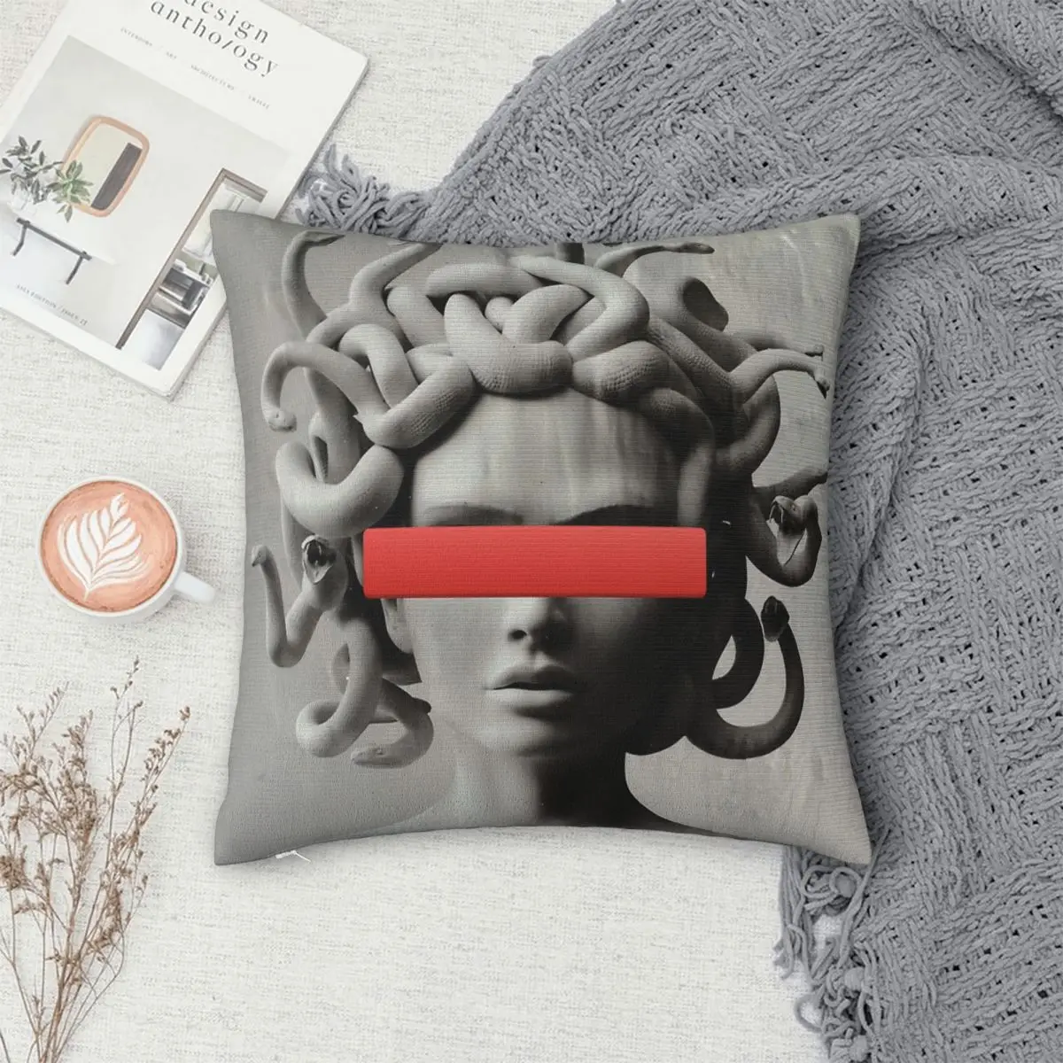 Medusa Pillowcase Printed Cushion Cover Sofa Waist Pillow Pillow Cover