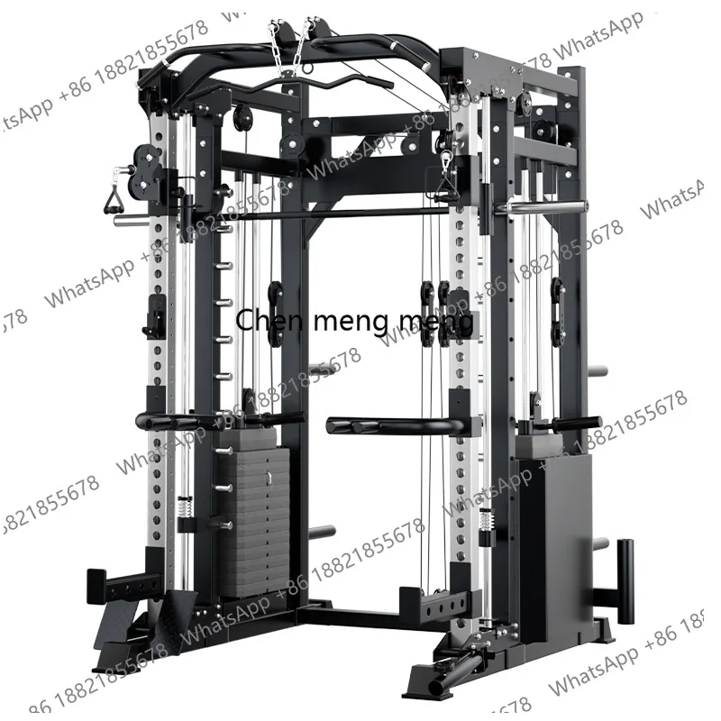 

Многофункциональный комплексный тренажер Смита: силовой тренажер, турник, скамья для вертикальной тяги, тренажер для жима лежа