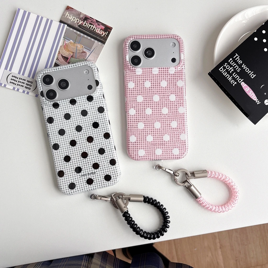 Glitter Shockproof Case - Minimalist Polka Dot Glitter Shining Grid