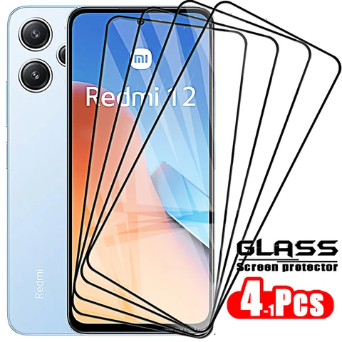 Закаленное стекло для Xiaomi Redmi 12 Note 12s 12 Pro Plus 12c 12 4g 5g C Защитное полное покрытие Клей 9H HD Защитная пленка для экрана