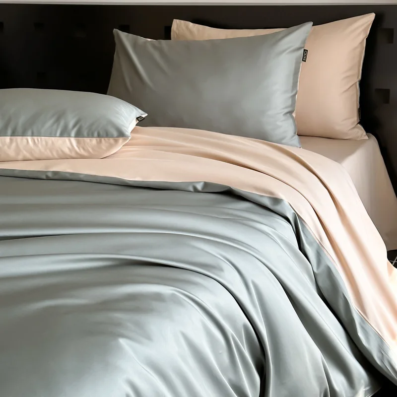 طقم سرير قطني طويل التيلة غطاء لحاف فاخر 240x220 ملاءات الملكة الملك أغطية سرير 160x200 معزي مزدوج يورو سوبركينج Xl