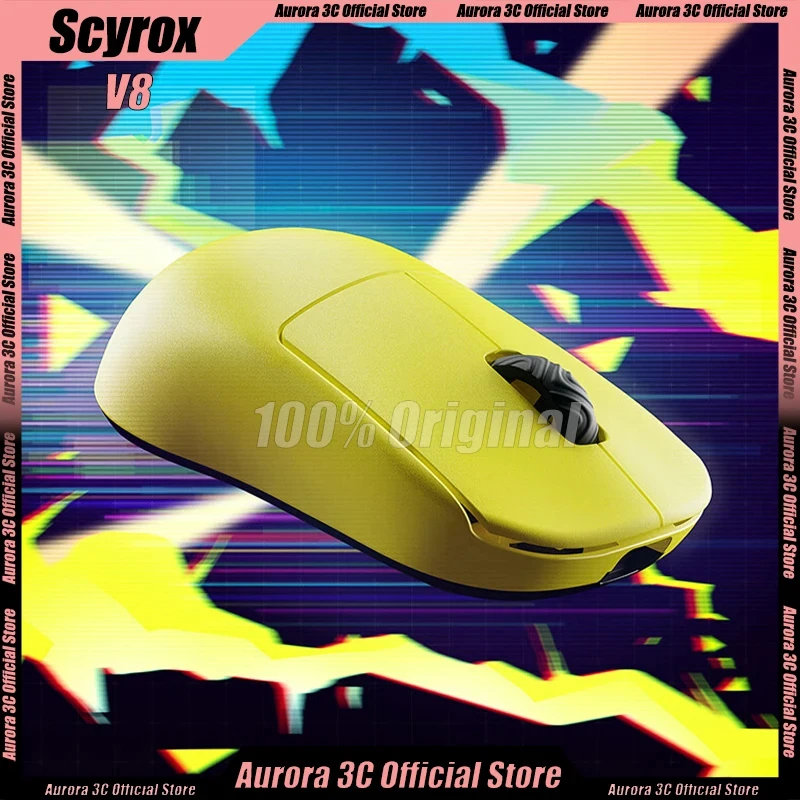 

Scyrox V8 Gaming Mouse 2.4g Wireless 2 Mode Nordic Pixart3950 30000dpi 8k Light Weight 36g Gaming Office Mouse For Computer Gift