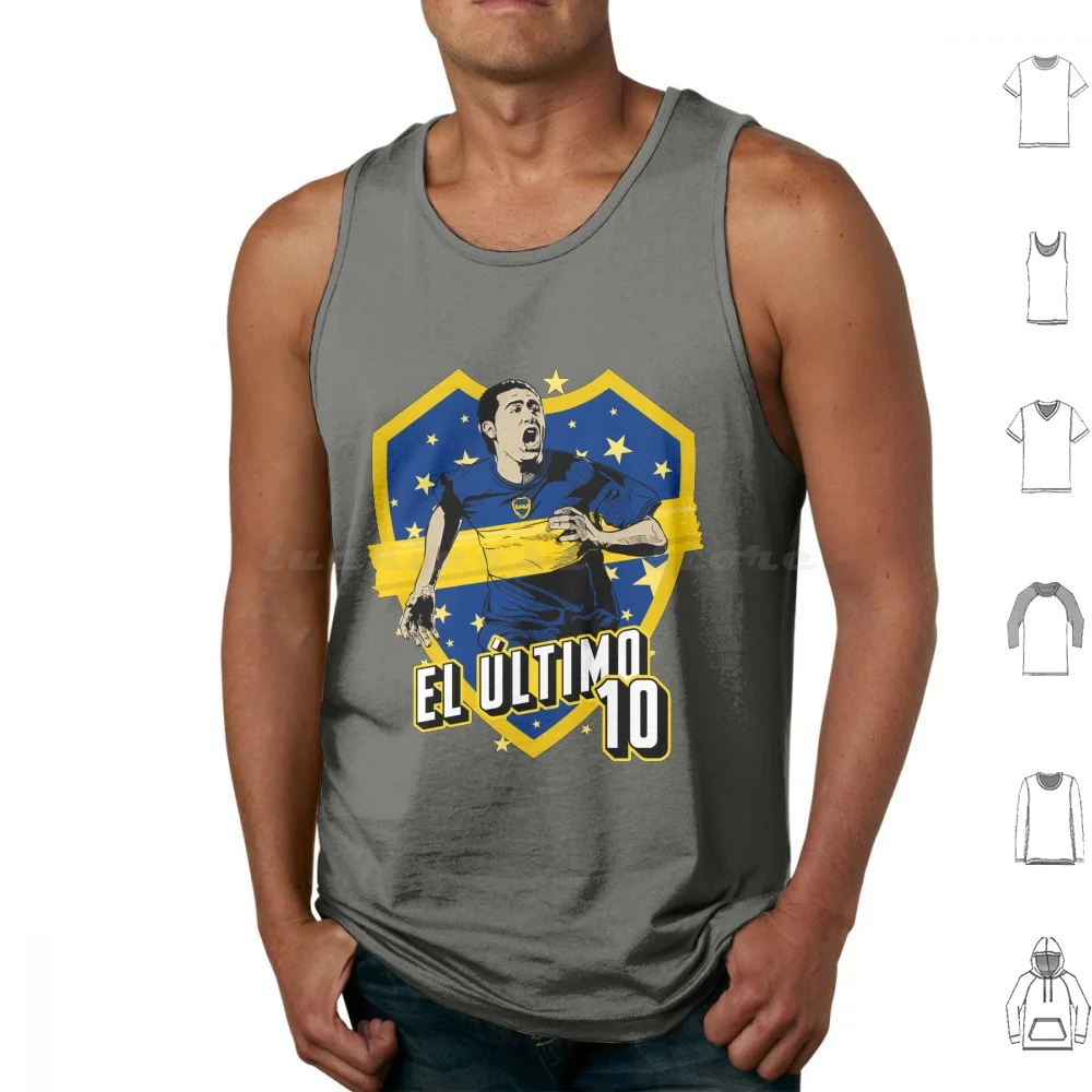 Riquelme. El Último 10 Tank Tops Print Cotton Riquelme Juan Roman Riquelme Football Soccer Argentina Xeneize Against