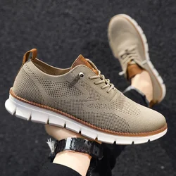 Summer Men's Sneakers Soft Men Casual Shoes Breathable Mesh Fashion Dropship Loafers Men Sneakers Walking Driving Outdoor Shoes