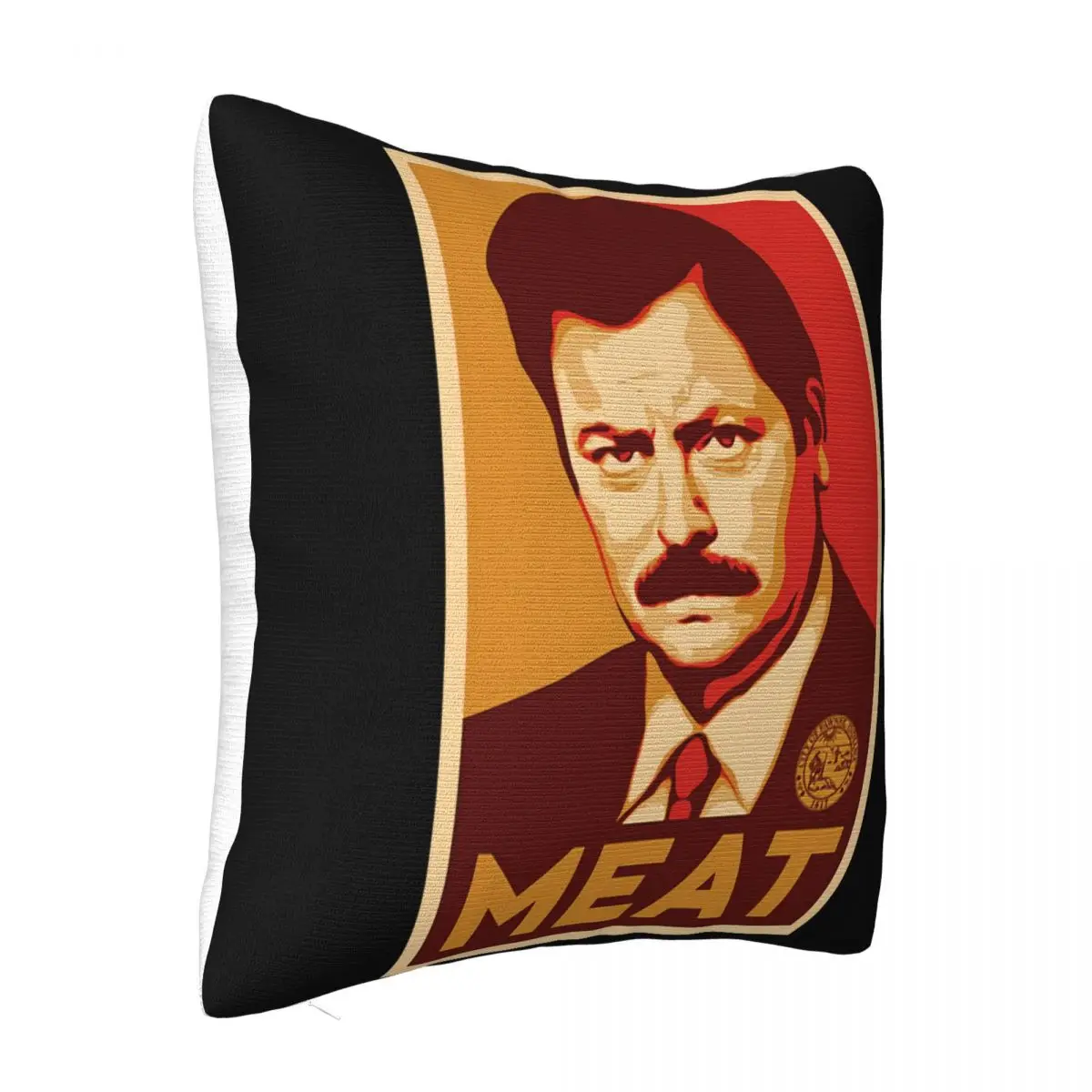 Men's Funny Ron Swanson Top On Sale Simple Surprise Straight Printing Music Hipster New Arrival Formal Pillow Case