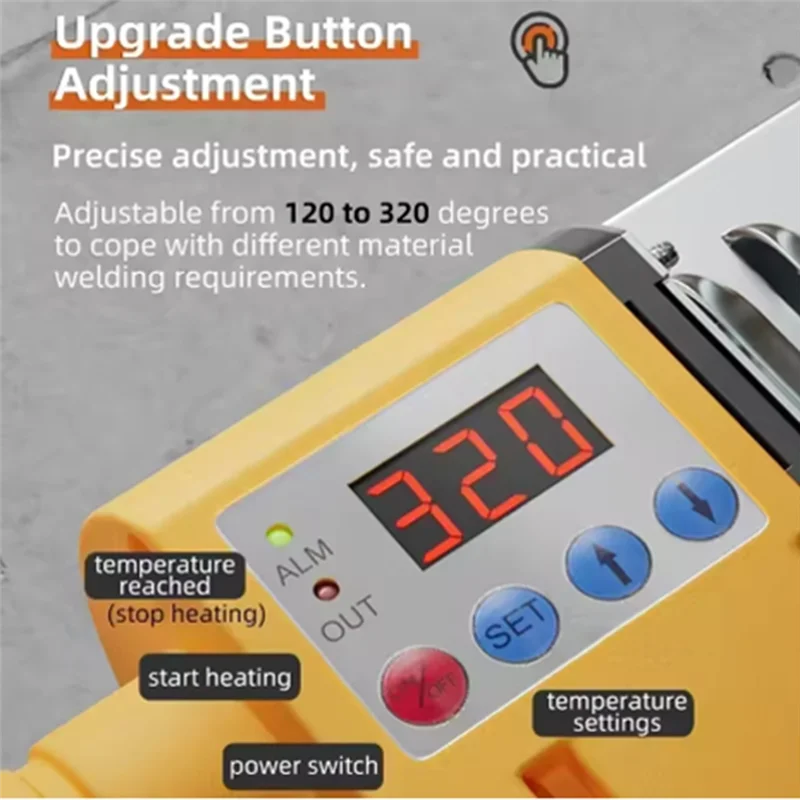 

AT02-Plastic Water Pipe Welder Pipe Welding Tool PP/PP-R/PE/PP-C Pipe Welding Machine Heating Hot Melting Tool 800W EU Plug