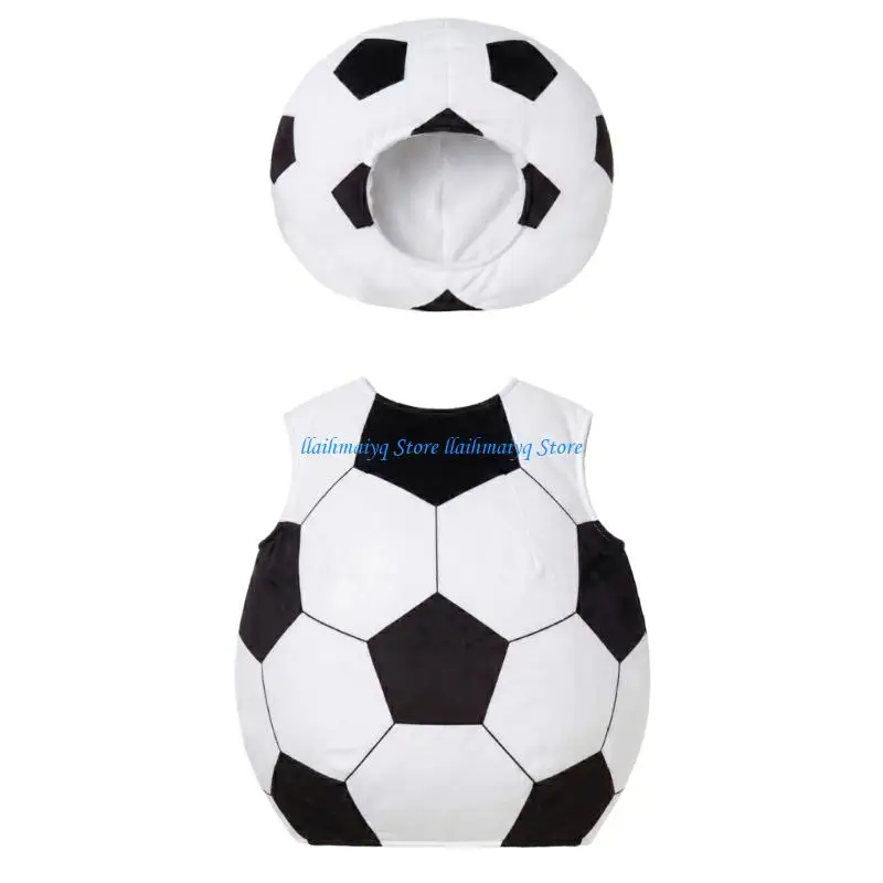 573B Children Soccer Player Outfit Comfortable Polyester Fabric Sports Party Wear Perfect For Cosplay And Themed Parties