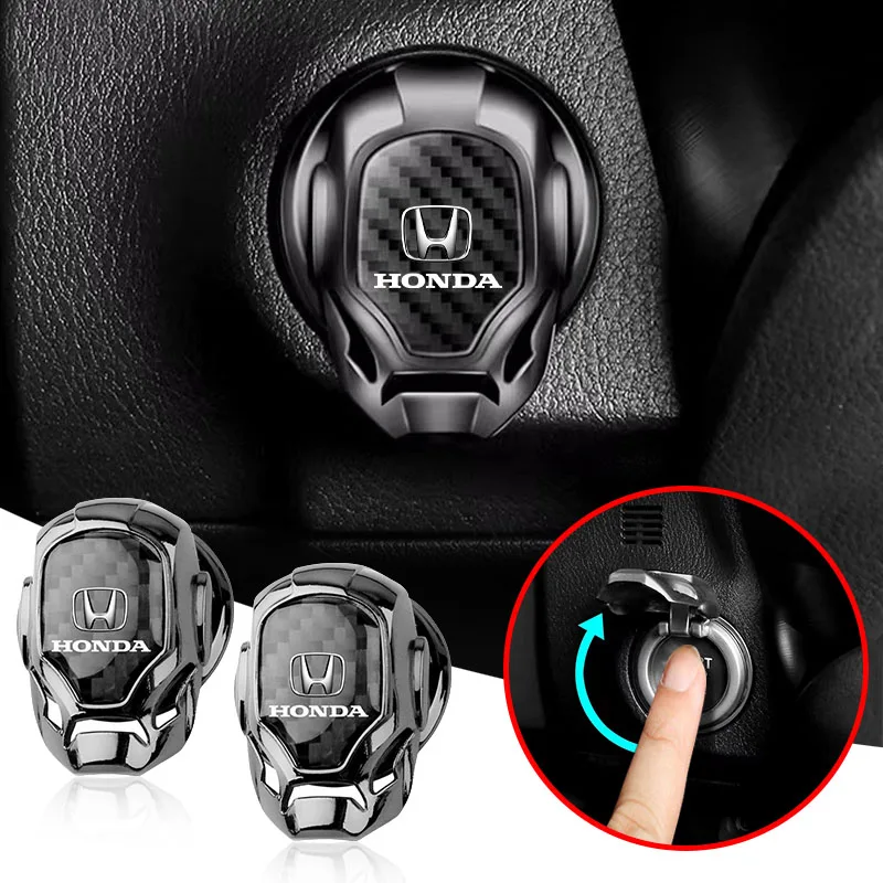 

1Pcs Car One-touch Start Cover Engine Ignition Switch Button Decor Stickers for Honda Civic Accord CRV HRV Fit Jazz City Odyssey