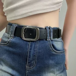 Belt women's new retro American niche student decoration jeans with versatile black casual trend belt