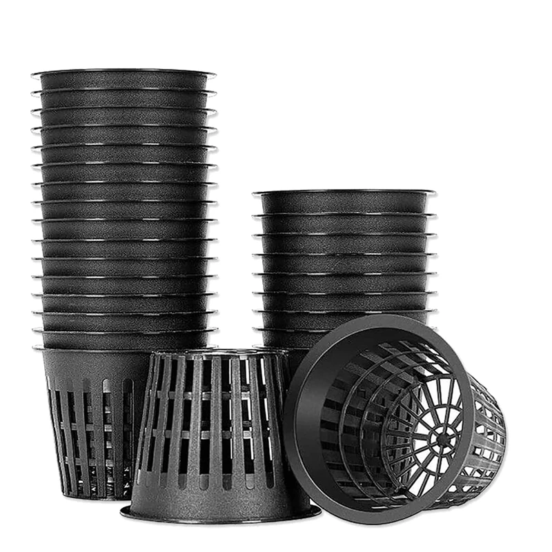 

50Pcs Plant Grow Pots Net Nursery Cup Hydroponic Colonization Mesh Plastic Basket Holder Vegetable Planter