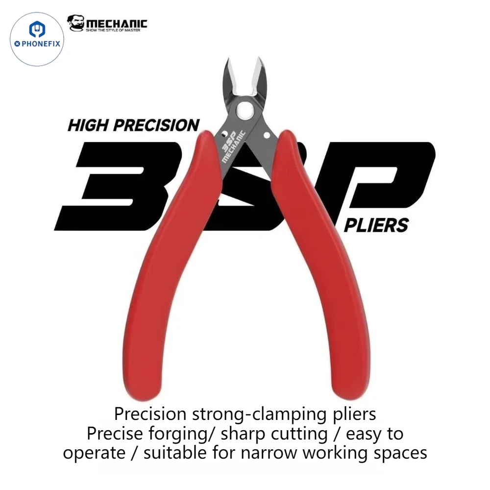 

Mechanic 3SP High Precision Pliers Anti-corrosion Rust-proof Strong-clamping Angled Pliers for Mobile Phone Narrow Spaces Repair