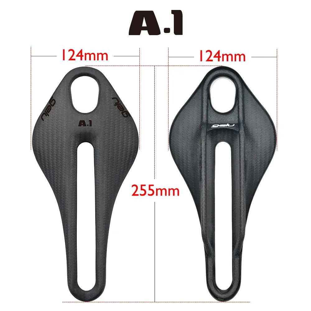 Carbon Saddle for Mountain Bike, Front Seat Cushion, Road Gravel, A.1, MTB, Cycling Accessories, Bicycle Parts, 255*124mm