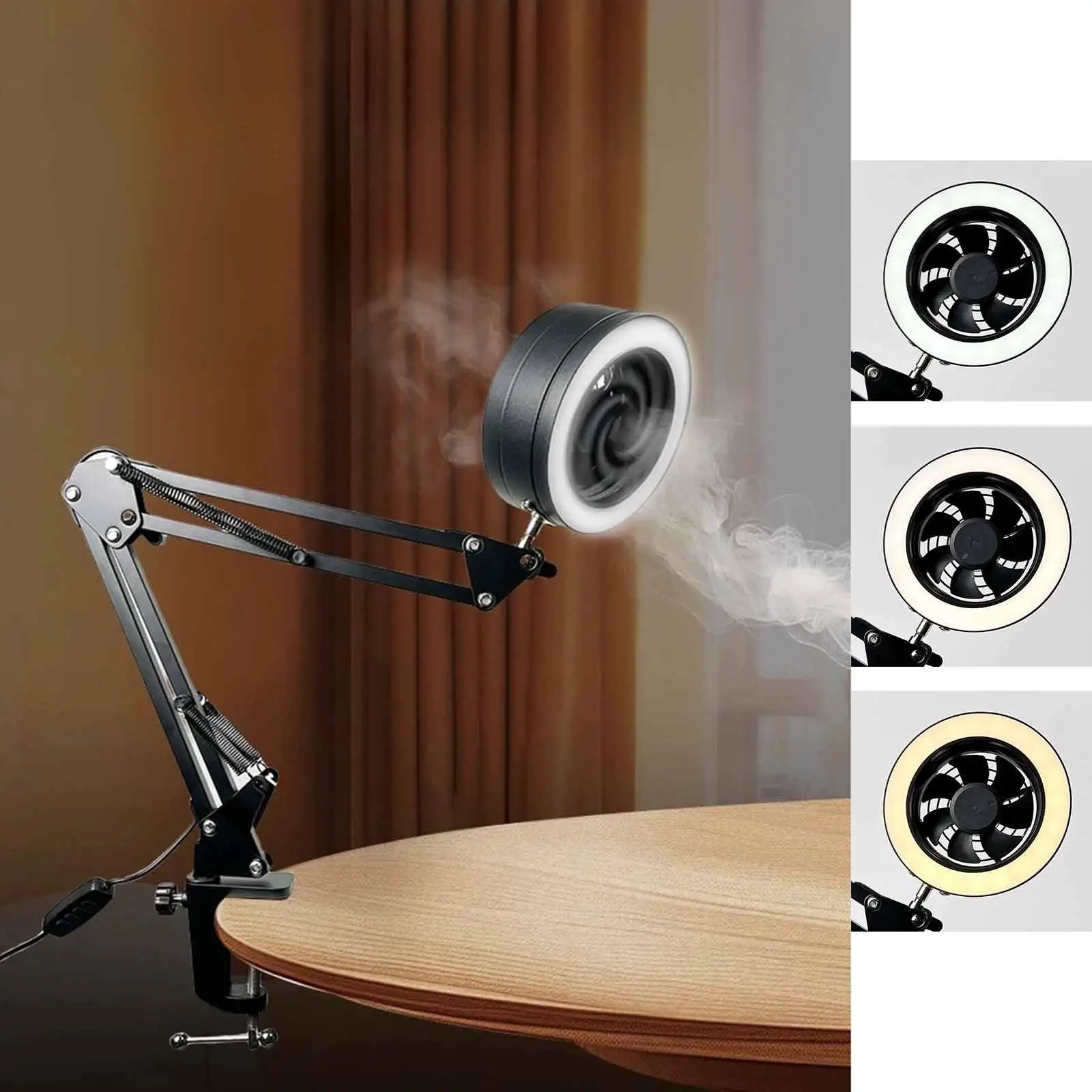 Extractor de humos de soldadura, lámpara de ventilador, mantenimiento, accesorios multifuncionales ajustables para el hogar, cocina, taller, espacio de trabajo