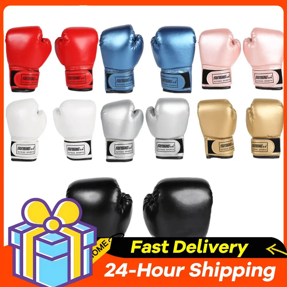 

2Pcs Kids Boxing Gloves PU Leather Training Gloves Breathable Kickboxing Gloves Taekwondo Mitts for Punching Bag