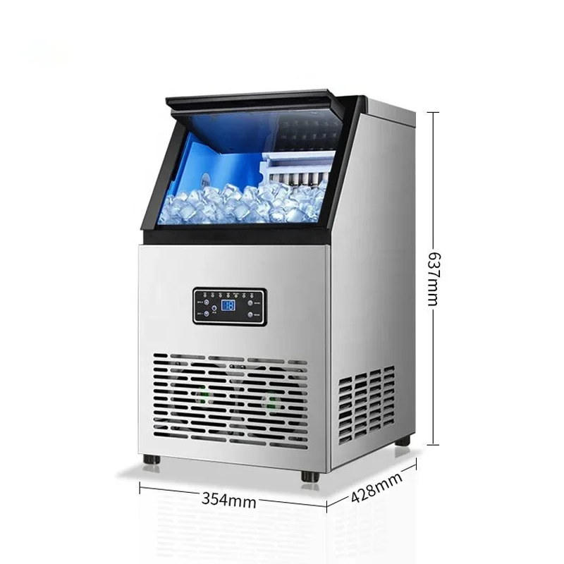 Commercial Portable Ice Cubes Maker Machine 60kg Ice Tube Maker Machine For Business