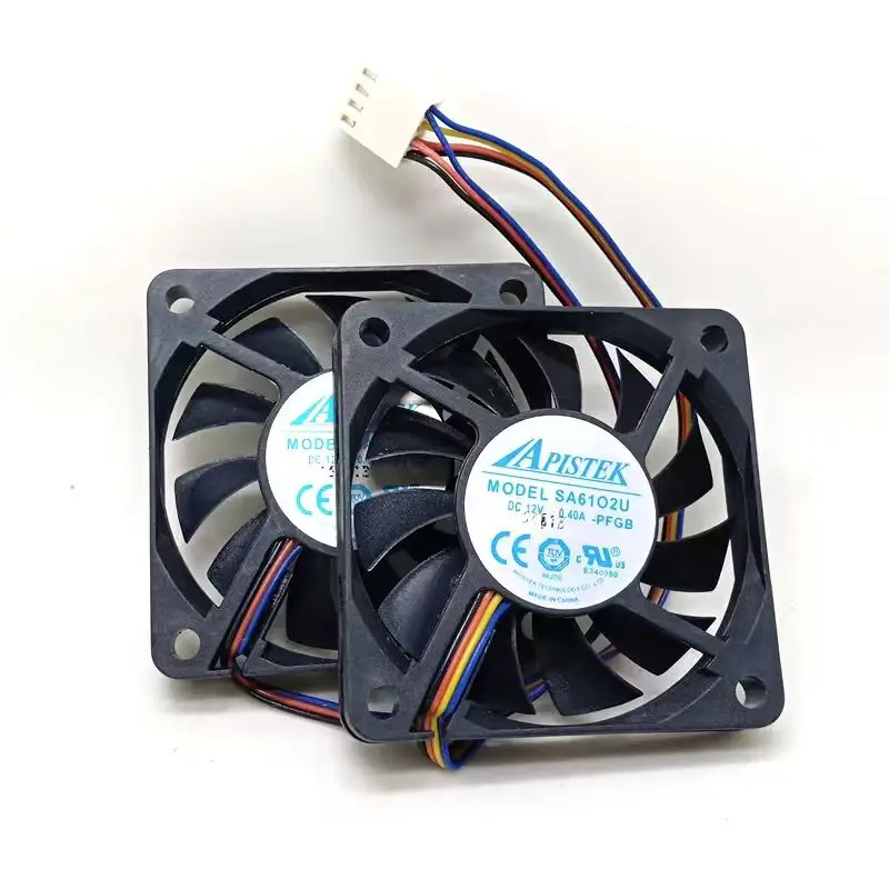 2pcs/pair New For APISTEK 6cm 6010 SA6102U Ultra-thin Display Card PWM Temperature Controlled Heat Dissipation Cooling Fan