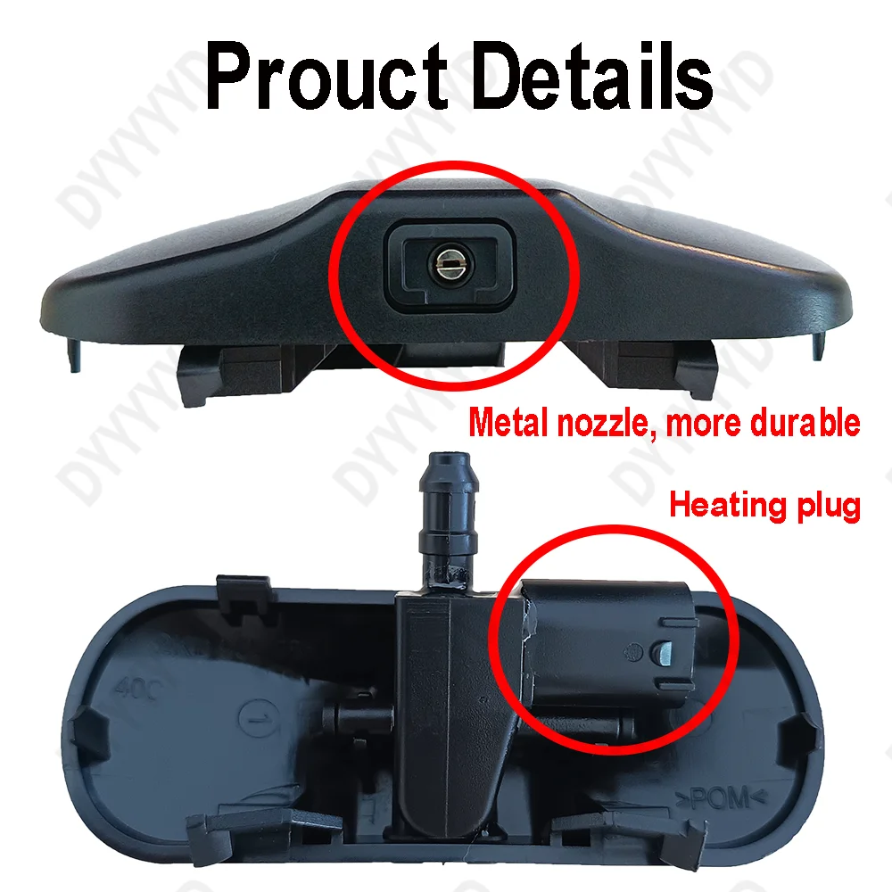 

For VW CC Golf 7 Tiguan Passat B8 Polo T5 Car Heated Front Windshield Washer Nozzle Jet Front Window Spray Nozzle for Volkswagen