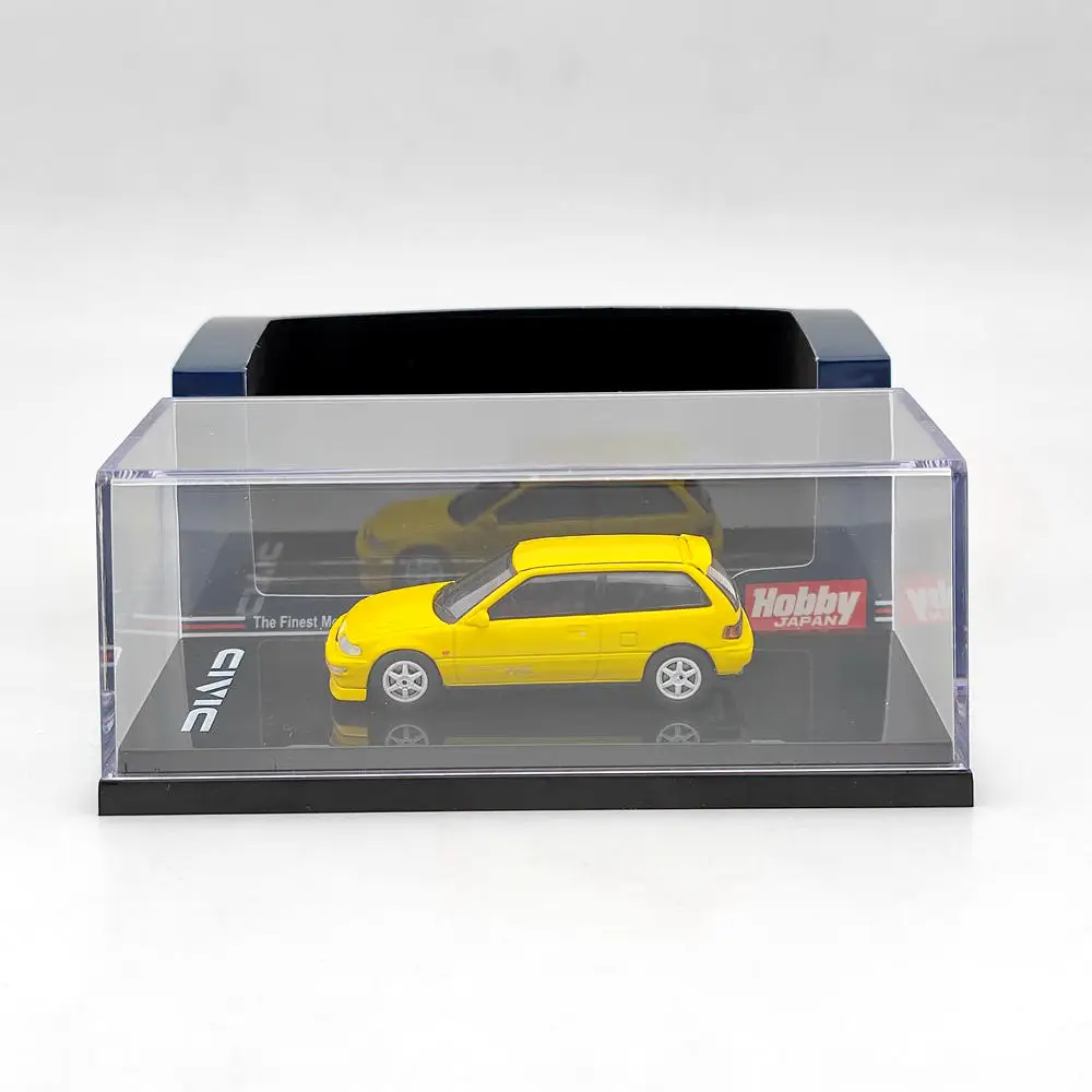 Hobby Japan 1/64 Civic (EF9) SiR ii versione cstomizzata Yellow muslimex Diecast Toys Car Collection Gifts