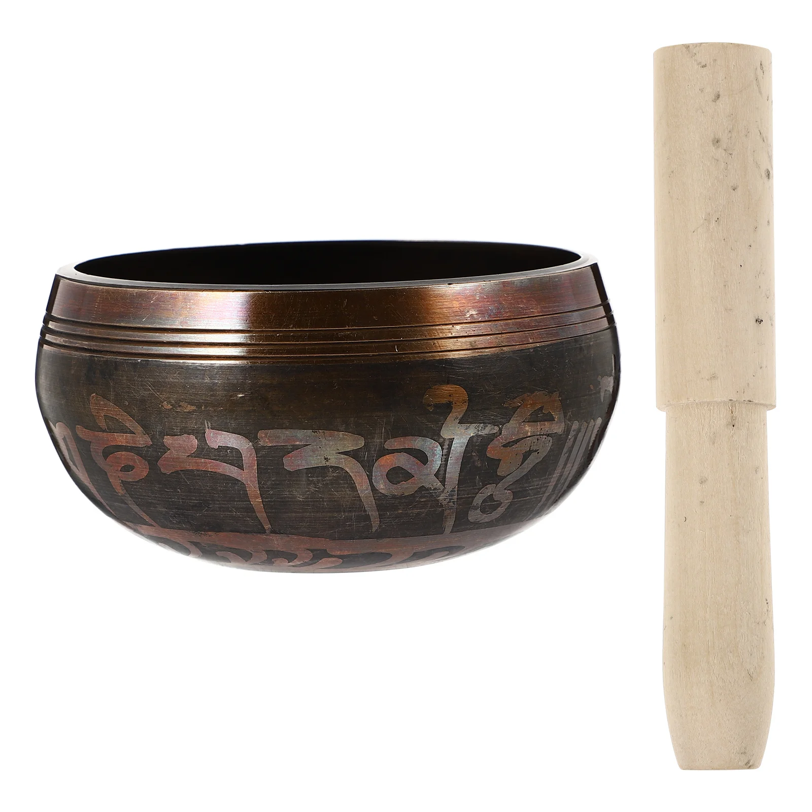 

Buddha Sound Bowl Tibetan Singing Meditations Yoga Copper Temple with Mallet Tub
