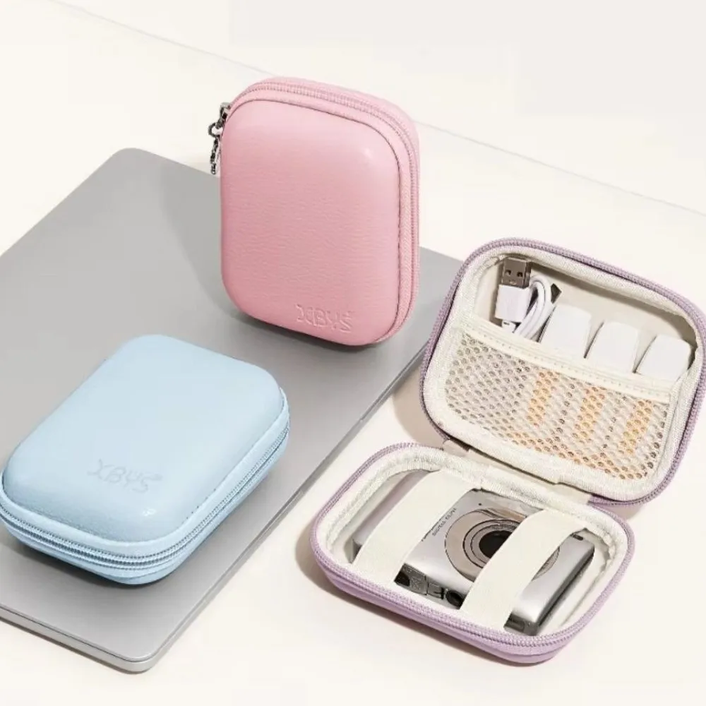 

PU Leather Digital Camera Case Hard Shell Shockproof Cameras Storage Holder Earphone Data Waterproof Camera Carrying Bag