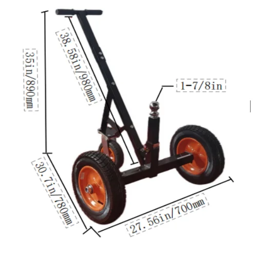 600 Lb  Capacity Trailer Dolly,Trailer Mover Pull Small Trailer