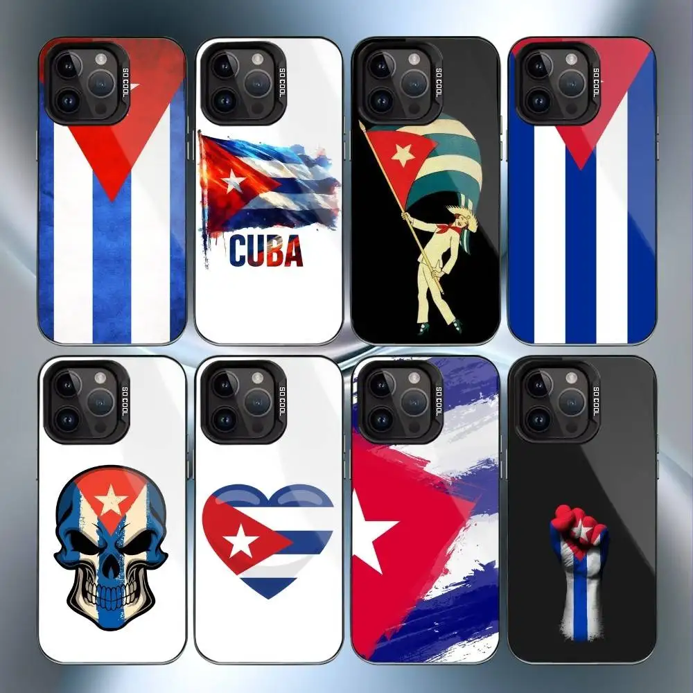 

C-cuba flag aesthetic Phone Case For IPhone 16 17 15 14 12 13 Pro Max Black Color Shockproof Cover