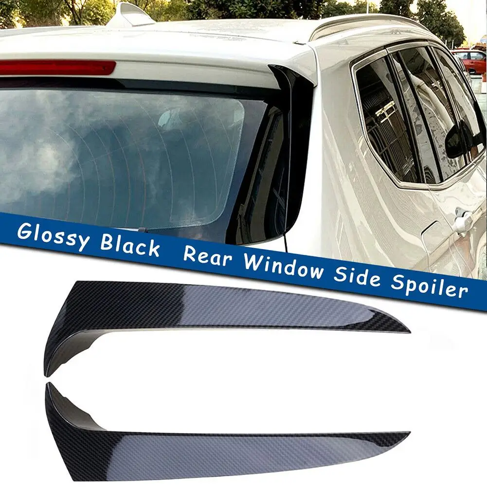 2Pcs Rear Window Spoiler Replacement Parts Rear Windshield Side Wing Trim Cover Deflector Accessories for BMW X3 F25 2011-2017