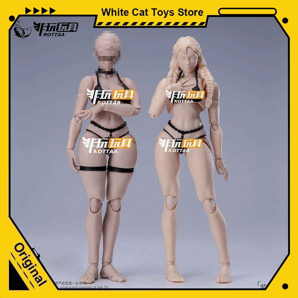 

Notaman NT-04 1/12 Girl Joint Body с головой, экшн-фигурка, скульптура, супер гибкая, 16 см, женская аниме-модель, белые, желтые куклы с телом