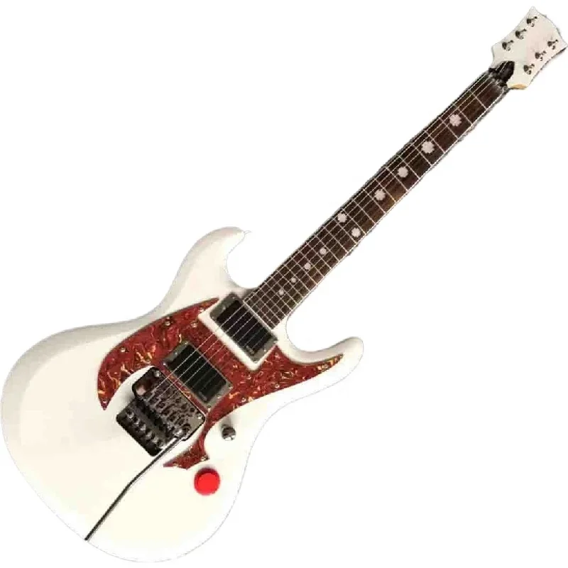 Hot-Selling White Electric Guitar Elegant Design With Premium Rosewood Fretboard