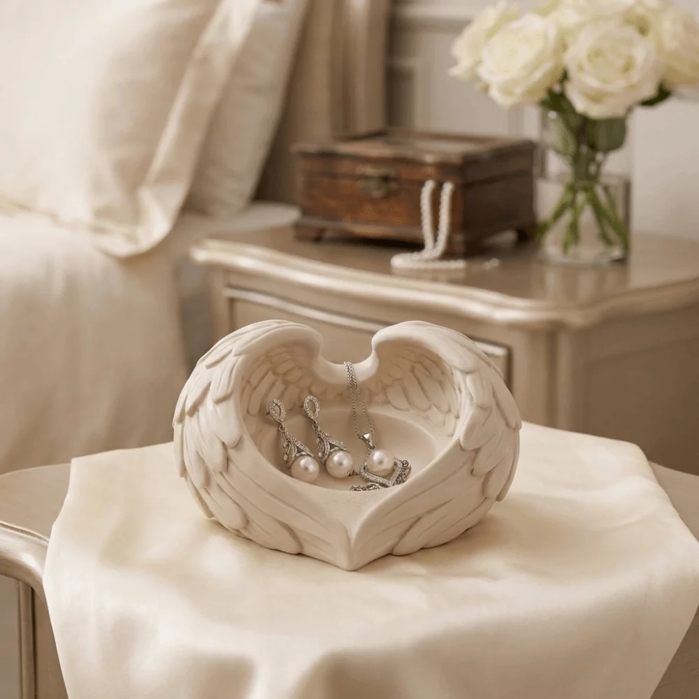 Plastic 3D Printed Wings Candle Holder Stable Decorative Wing Storage Box Artistic Candlestand Jewelry Display Plate