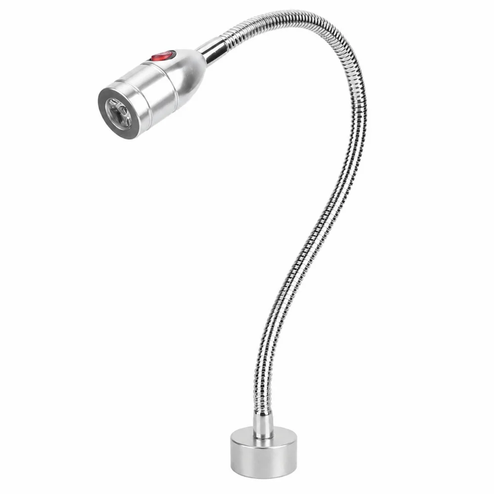 3W LED Desk Light Flexible Gooseneck Magnetic Base Work Desk Light Adjustable Aluminum Body Work Light Sewing Machine