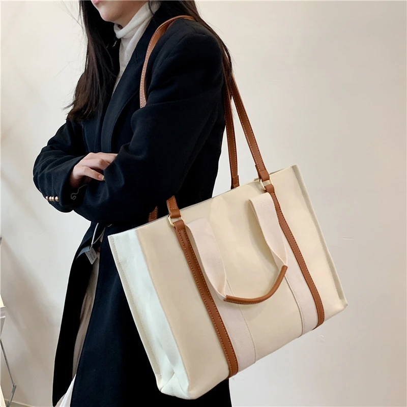 High Quality Women Canvas Handbags Fashion Ladies Large Capacity Shoulder Messenger Bags for Women Casual Female Travel Tote Bag