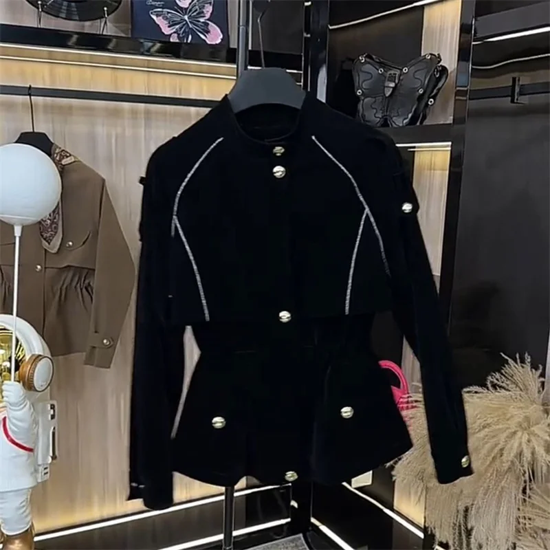 

Women's Jacket Fashion Temperament Stand-up Collar Loose Long-sleeved Jacket Women's Autumn 2025 new High-grade Joker Jacket