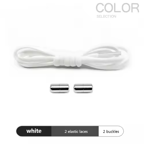 4Pcs/1Pair 100cm Elastic No Tie Shoelaces Metal Lock Shoe Laces For Kids Adult Sneakers Quick Shoelaces Semicircle Shoestrings - Image 16