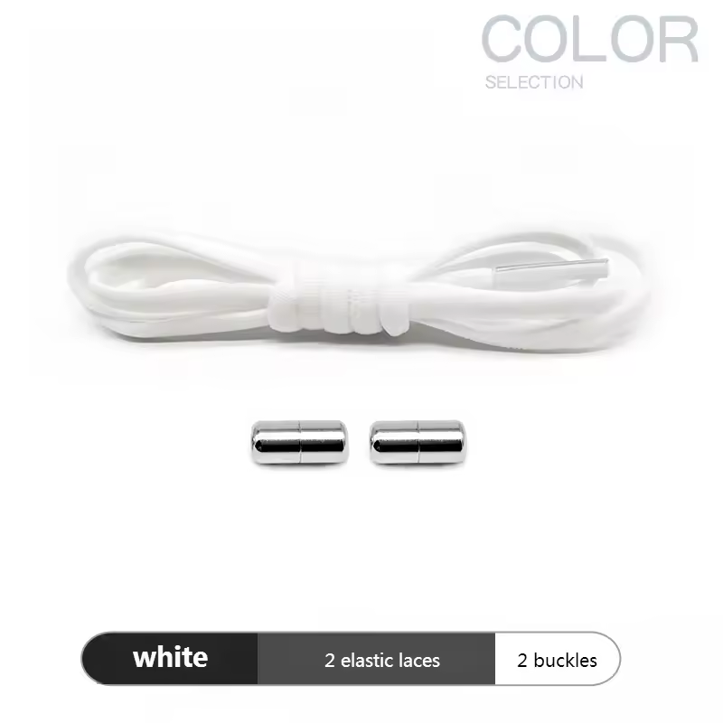 4Pcs/1Pair 100cm Elastic No Tie Shoelaces Metal Lock Shoe Laces For Kids Adult Sneakers Quick Shoelaces Semicircle Shoestrings - Image 16