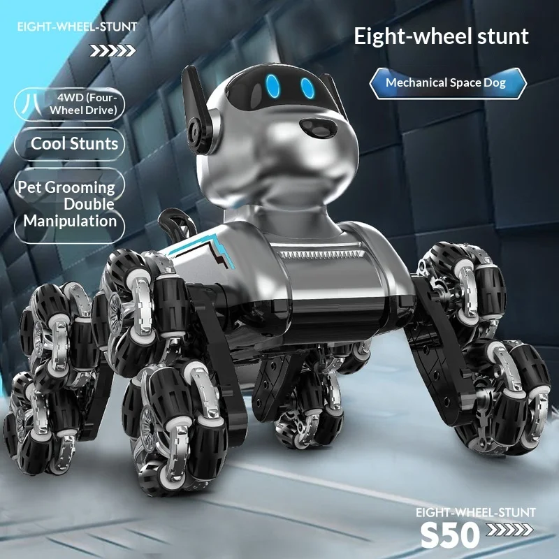 S50 Mechanical Robot Dog Eight Wheel Stunt Deformable Climbing Remote Control Ai Artificial Intelligence Electric Toy