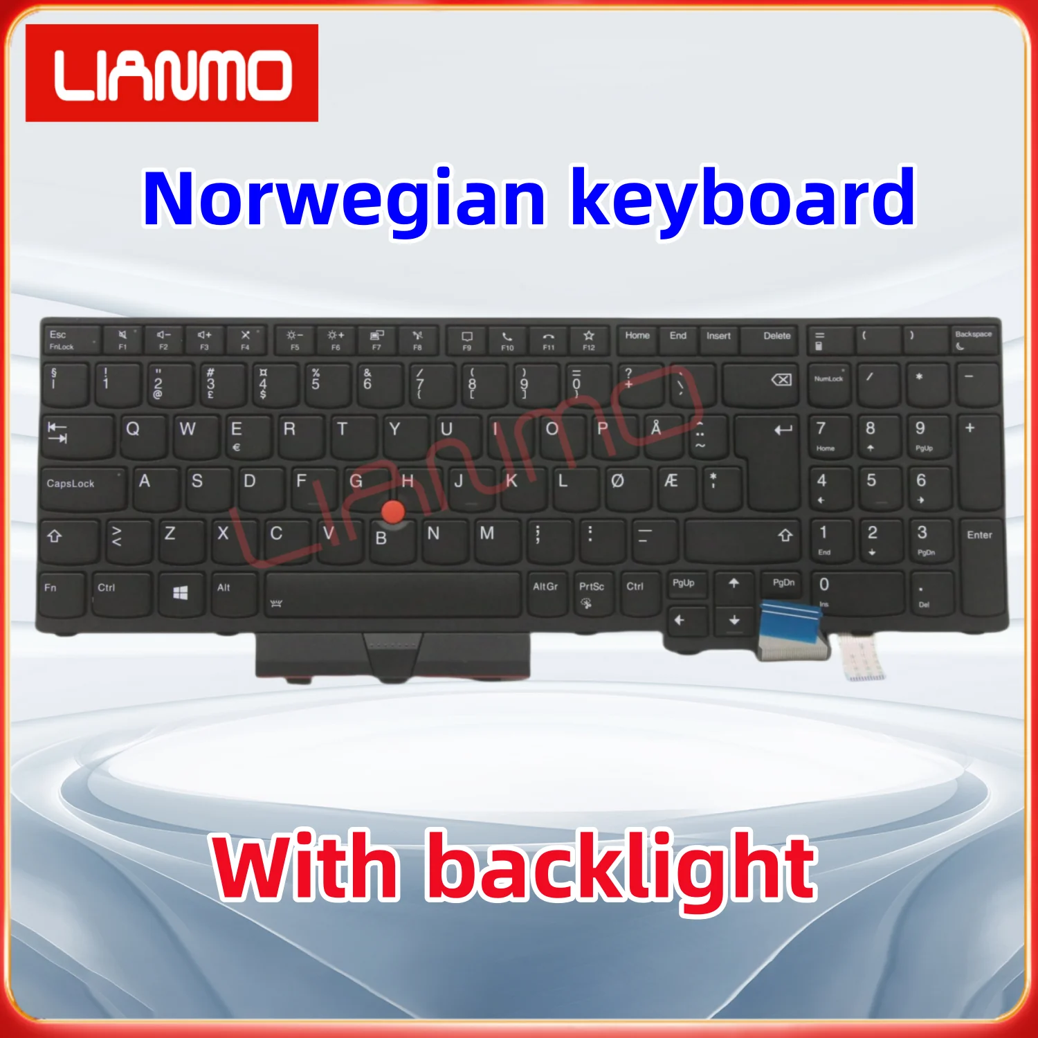 Cocok untuk keyboard Lenovo ThinkPad P15V Gen1 Gen2 T15P Gen1 Gen2 Italia/Norwegia/Nordik/Swedia/Turki