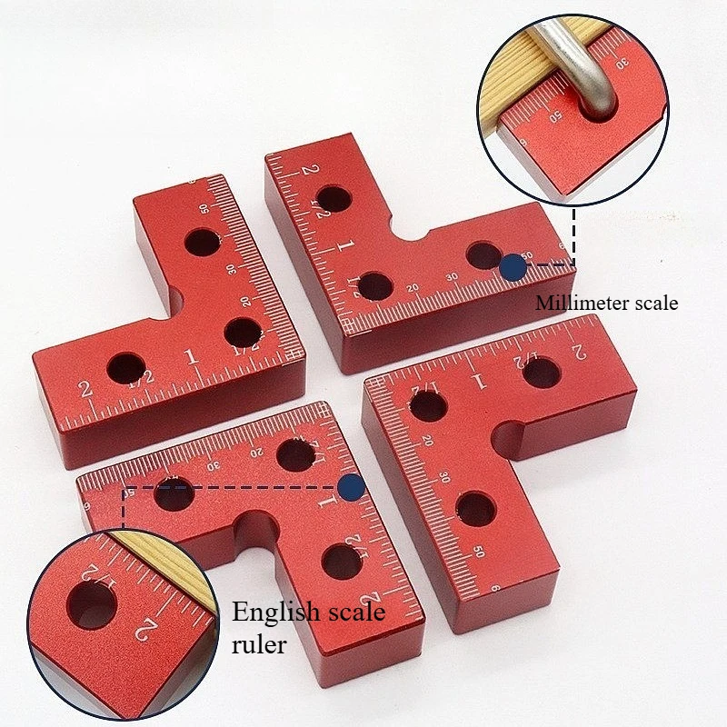 Aluminum Profile Mini Wood Right Angle Clamp 90 Degree Corner Fixing Jig Woodworking Positioning Tool